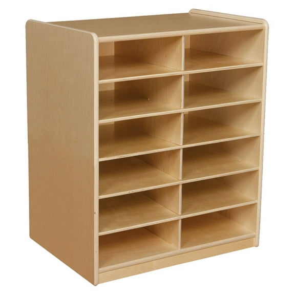Wood Designs 12 Letter Tray Storage Unit without 3 in. Trays
