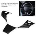 thumbnail image 3 of Pegatinas de dirección de rueda de coche envuelven reemplazo de fibra de carbono para Tesla, 3 of 6