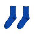 thumbnail image 2 of Flmtop Winter Solid Color Cotton Breathable Women Men Elastic Soft Middle Tube Socks, 2 of 7
