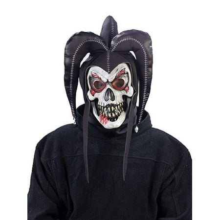 Twisted Jester Costume Mask Black/Red