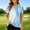 Multicolor5, variant on BXJX Womens Cotton Polo Shirts, Stretchable V Neck Collared Short Sleeve Golf Tops Multicolor Size S-2XL