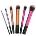 thumbnail image 2 of Pinceles de maquillaje 6 piezas Juego de pinceles de maquillaje Correctores de contorno sintéticos premium Base en polvo Sombras de ojos Pinceles de maquillaje Mango Ormromra HMHZ812, 2 of 5