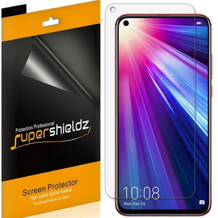 [6-Pack] Supershieldz for Huawei Honor View 20 Screen Protector, Anti-Bubble High Definition (HD) Clear Shield