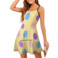 thumbnail image 1 of Œuf de Pâques Robe Élégante Douce Femmes Coréenne Kawaii Col Carré Robe Œuf de Pâques Printemps Chasse aux Ufs de Pâques Mignon Coloré, 1 of 5