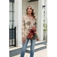 thumbnail image 7 of Weardear Women Long Sleeve Shirts V Neck Fall Tops Loose Fit Dressy Casual Blouses Pleated Tunic Tops, 7 of 7