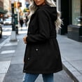 thumbnail image 7 of Warop Womens Lightweight Hooded Waterproof Active Outdoor Rain Jacket Solid Color Long Raincoat with Pocket, 7 of 7