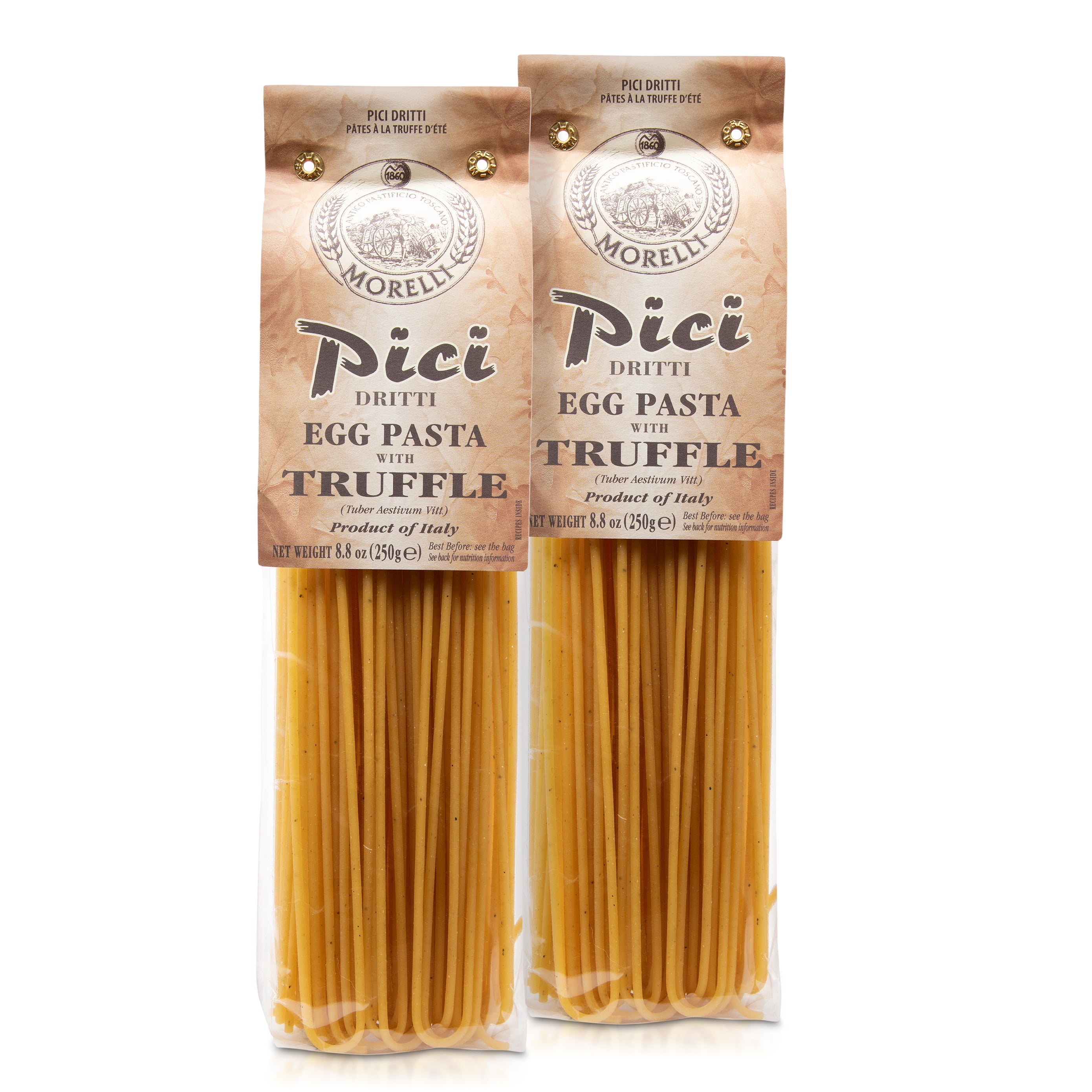 Morelli Pici Pasta Noodles - Premium Egg Pasta With Truffle, Italian Pasta  from Italy, Gourmet Pasta, Handmade, Imported Italian Pasta Noodles, Durum  Wheat Semolina Pasta - 8.8 oz / 250g - Pack of 2