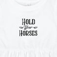 thumbnail image 4 of Inktastic Hold Your Horses Girls Baby Dress, 4 of 5