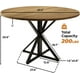 thumbnail image 3 of Mesa Redonda de Comedor de 47", Juego para Cocina y Comedor para 4-6 Personas con Base Metálica, Ahorro de Espacio, Color Marrón (4 piezas), 3 of 7