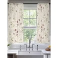 thumbnail image 3 of Sheer Curtains 63 Inches Long, Flower Leaves, Light Filtering Window Curtains for Living Room, Farmhouse Country Flower Bud Watercolor Rod Pocket Voile Sheer Curtain Drapes, 52"W x 63"L, 2 Panels, 3 of 8