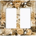 thumbnail image 6 of Metal Light Switch Plate Outlet Cover Vintage Rose Frame ROS027, 6 of 13