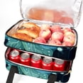 thumbnail image 5 of Sea Slug Double Layered Insulated Refrigerated Lunch Bag with Two Compartments, Large Capacity, Hand Carry - 7.1x11.4x16.1 Inches, 5 of 6