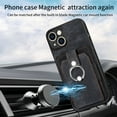 thumbnail image 5 of ELEHOLD Wallet Case for iPhone 14 Pro Max 6.7" with Card Holder 360° Rotation Ring Holder Stand Function Shockproof Anti-Scratch Protective Luxury Leather Purse Case, Black, 5 of 8