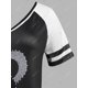 thumbnail image 4 of Camiseta Talla Extra Patrón Corazón Manga Raglán Rosegal Camisetas tallas grandes, 4 of 5