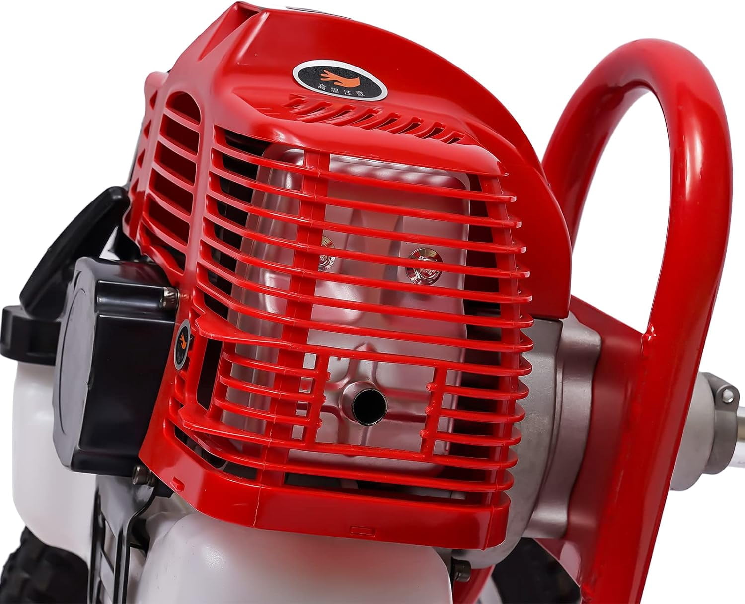 Miumaeov 49CC 2-Stroke Gas Powered Lawn Mower, Hand Push Lawn Mower Trimmer, Brush Mower Gasoline Brush Broom Sweeping Machine, Gas Brush Cutter String Trimmer for Yard