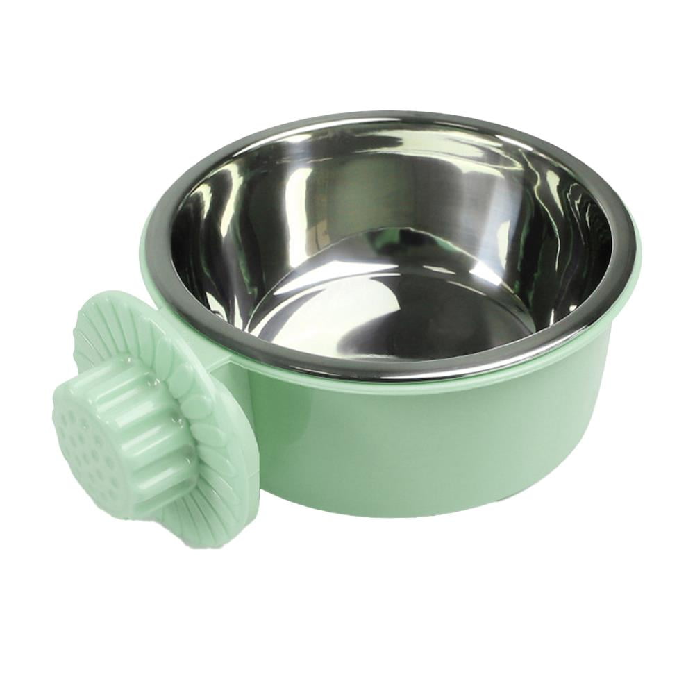 Ecosprial dog crate bowl for dog cage, cat cage, ferret cage and other pet cageGreen