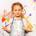 thumbnail image 3 of Pioneer Flower Floral Print Pattern Kids Aprons for Girls and Boys,Adjustable Neck Strap Toddler Aprons for Kids Cooking Baking, 3 of 7