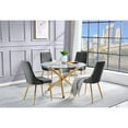 thumbnail image 2 of 45" Glass Round Dining Table with Gold Base, 2 of 2