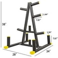 thumbnail image 4 of BalanceFrom 2-Inch or 1-Inch Weight Plate Rack with Barbell Holders, 600-Pound Capacity (for 2-Inch Gear), Black, 4 of 5