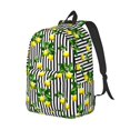 thumbnail image 2 of Balery Lemons on Striped Vintage Canvas Backpack for Men and Women - Large Capacity, Durable Travel Laptop Bag for School, Work, Hiking, and Outdoor Activities, 2 of 7