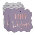 thumbnail image 3 of Inkdotpot Pack Of 50 Real Rose Gold Foil Bracket Shape Paper Tags Happy Holiday Favor Hang Tags, 3 of 6