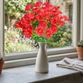 thumbnail image 4 of Flores artificiales de seda con tallos falsos de aspecto realista para decoración del hogar, sala de estar, mesa, oficina y bodas – No requieren mantenimiento., 4 of 5