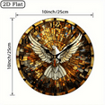 thumbnail image 3 of 2D flat 1 piece peace dove wooden wall clock for home and seasonal decoration, suitable for courtyard, shopping mall, caf é, home, best gift, friend room decoration Halloween 10 * 10 inches, 3 of 10