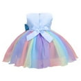 thumbnail image 2 of Robe Tutu de Princesse pour Filles Enfants, Fleur 3D, Paillettes, Nœud, Sans Manches, Sans Bretelles, Robe de Fête d'Anniversaire, Robe de Bal, 2 of 3