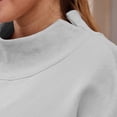 thumbnail image 5 of Dwellite Mock Neck Sweatshirt for Women 2026 Oversized Turtleneck Pullover Fall Fashion Long Sleeve Tops Gray M, 5 of 7