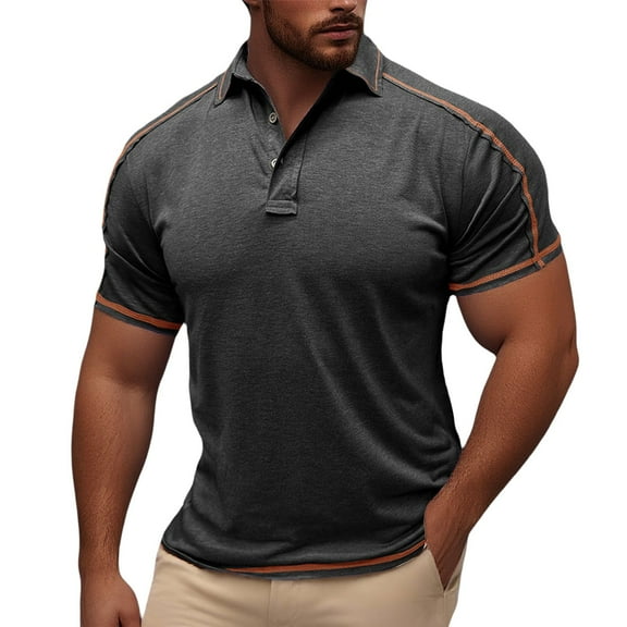 Fashionable Men's Shirts for Stylish Comfort - Trendy Short Sleeved Designs Ideal for Casual and Semi-Formal Occasions Mens T-Shirts Large Size Cotton Green Blue Collar