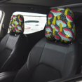 thumbnail image 2 of Kdxio Green Mushroom Pattern Print 2 Piece Car Head Rest Covers Set Auto Front/Rear Seats Headrest Cover Universal Fit Most Cars,Sedan, SUV, 2 of 9