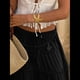 thumbnail image 4 of Falda Larga Informal Elegante de Verano para Mujer, con , de Cintura Alta, Corte A, Holgada y con Vuelo. Negro M, 4 of 8