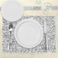 thumbnail image 3 of Ambesonne City Place Mats Set of 4, Crowded Urban Life, Standard Size, White and Black, 3 of 6