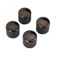 thumbnail image 1 of Esquirla 4PCS Iron Electric Guitar Replacement Tuning Knobs Black w/ Red Opal Inlay, 1 of 8