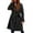 Black, variant on Winter Long Coat Double Trench Jacket With Lapel Belt And Inner For Cold Weather Outerwear Fashion winter clothing for women