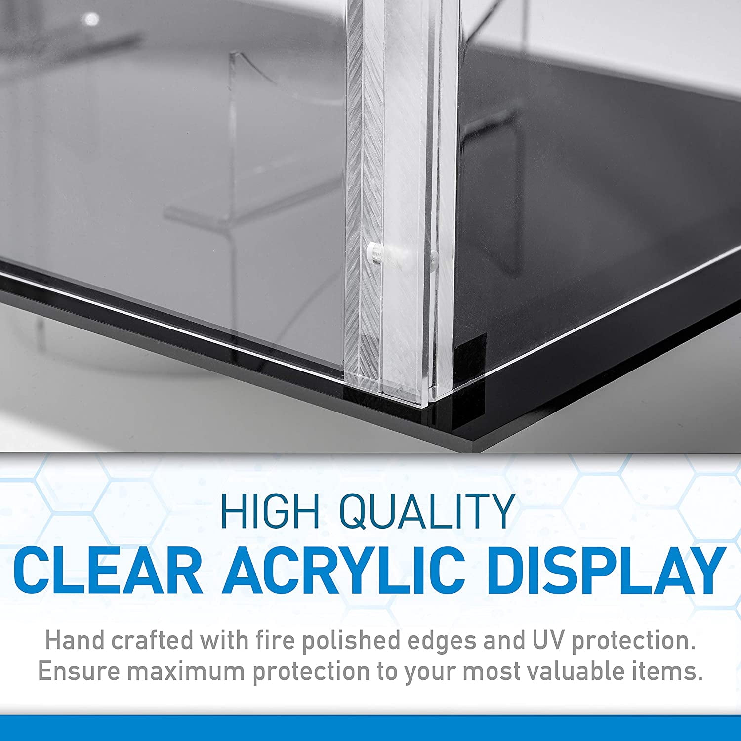 Franklin Sports Football Display Case – Full Size Durable Acrylic Case – Magnetic Snap Together Design – Memorabilia - UV Protected - Sport Collectibles