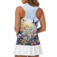 thumbnail image 5 of Whosucclay Hummingbird Flowers Design Sleeveless Golf Shirt for womens Zip Up Shirts Fashion Stretchy Athletic Tops XS - 2XL, 5 of 7