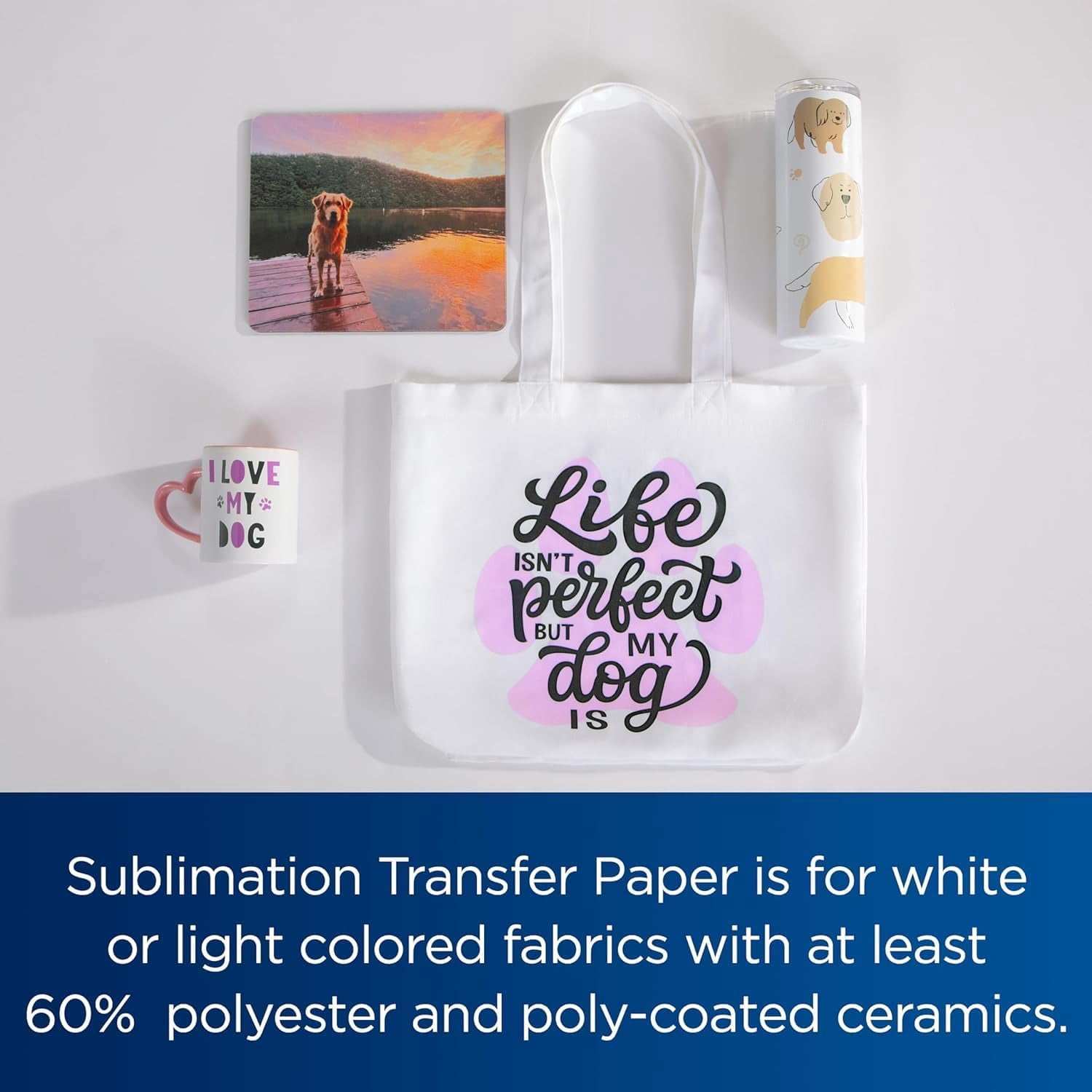 Brother Genuine Sublimation 4-Color Ink Cartridge Set and 100 Sheets Sublimation Paper