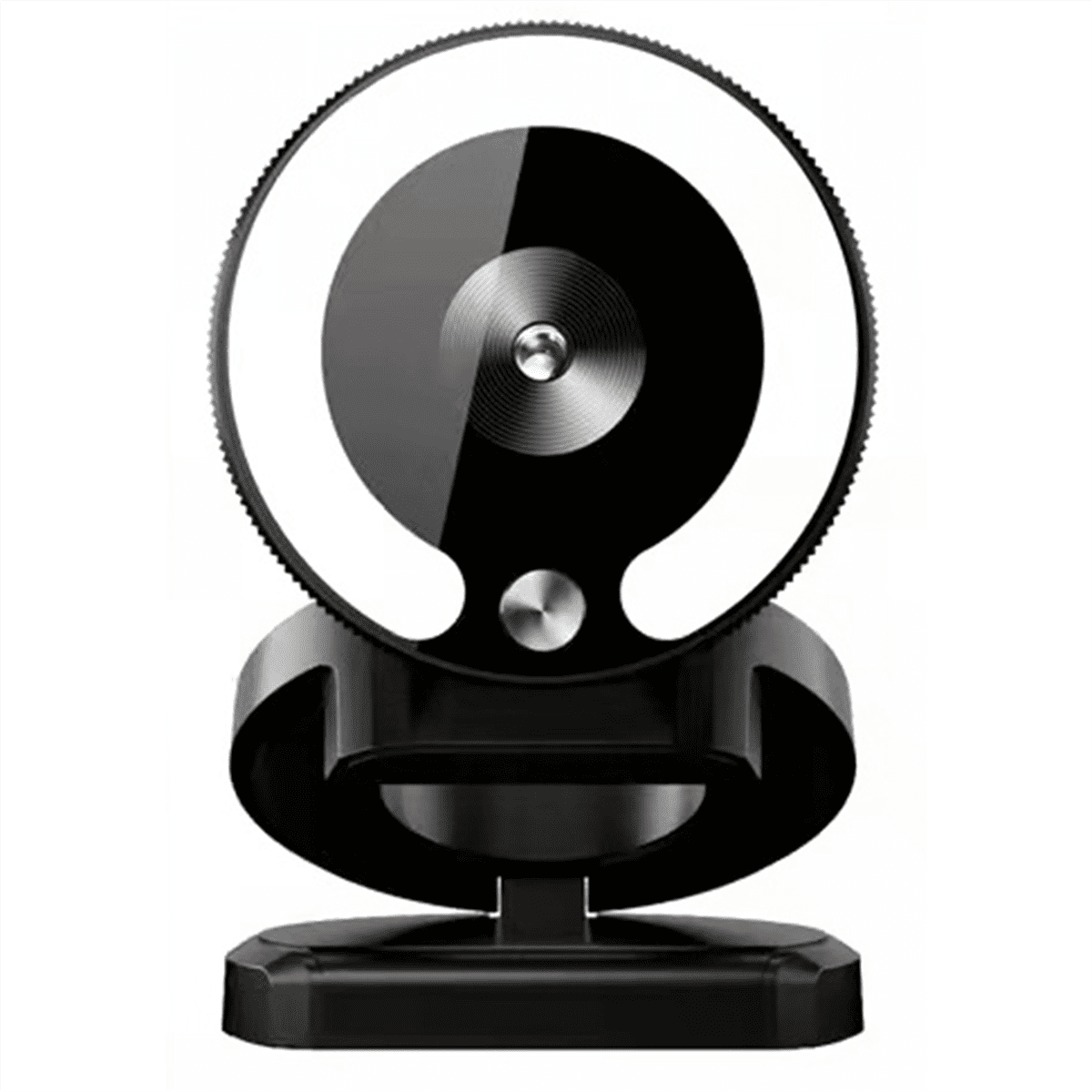 4K Webcam HD Camera with Fill Light Laptop PC Computer Live Broadcast Camera Video Web Camera Microphone Webcast,1 * Camera,Black & White