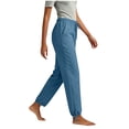 thumbnail image 4 of Byworldtasic Casual Pants for Women Elastic Drawstring Waist Trousers with Cinchable Ankles Soft Breathable Pants, 4 of 5