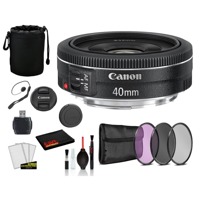 Canon EF 40mm f/2.8 STM Lens with Bundle Package Deal Kit