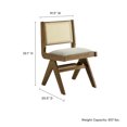 thumbnail image 4 of Side Dining Chair, Set of 2, Gray, Faux Leather, Wood, Bar Pub Cafe Bistro Dining Kitchen Hospitality Restaurant, Modern Contemporary, HB37227, 4 of 10