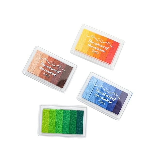OULII 1Pc Ink Stamp Set with Assorted Color Ink Pads for Crafts and Scrapbooking Projects