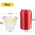thumbnail image 4 of AllWays Plaza 200Pack Gold Plastic Cups,9 Oz Elegant Clear Plastic Cups Gold Rimmed Disposable Wine Glasses Fancy Disposable Party Cup Wedding Cup Drinking Tumblers Cocktail Glasses Perfect for Party, 4 of 7