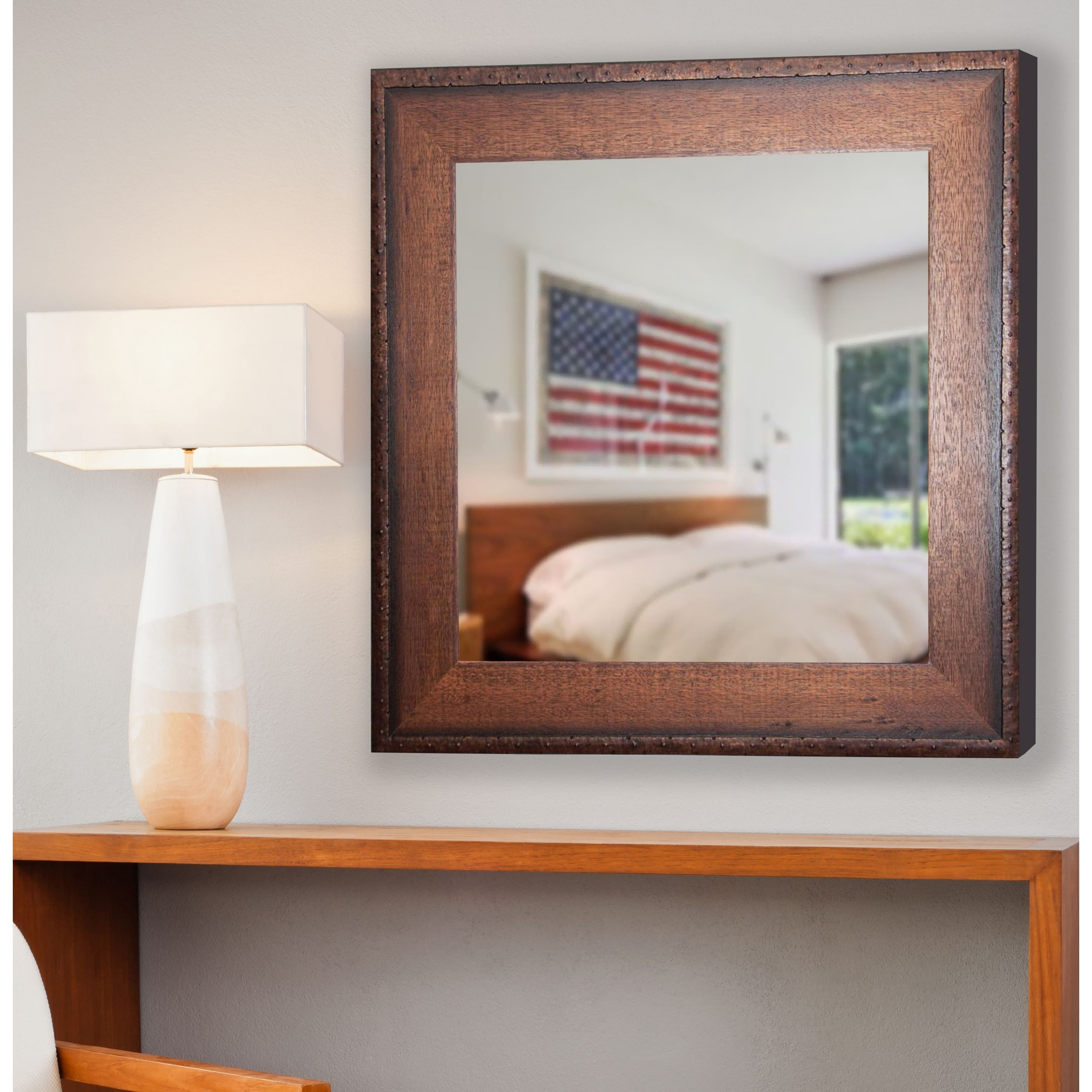 Rayne Mirrors Rayne Timber Estate Wall/ Vanity Mirror - Walnut