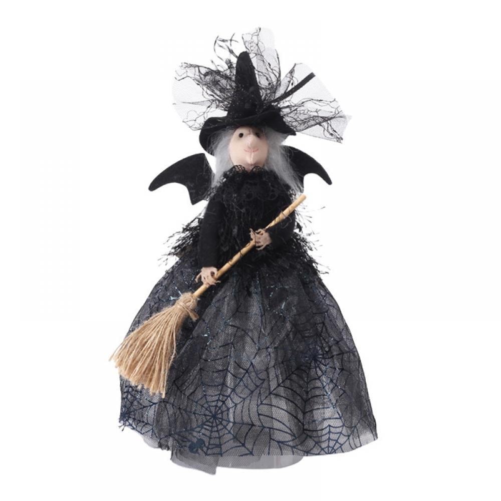 Halloween Witch Doll Halloween Broom Witch Halloween Tree Top Desktop