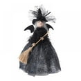 thumbnail image 2 of Halloween Witch Doll with Conical Base for Halloween Party Home Bedroom Desktop Decoration Horror Broom Magical Atmosphere Ornaments, Black, 2 of 7