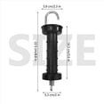 thumbnail image 4 of 20 Pcs Poignée de Portail pour Clôture Électrique, Tension de Ressort Isolée, Accessoires de Remplacement pour Clôture, pour Portails de Pâturages, 20 x Poignée de Porte, Noir, 4 of 6