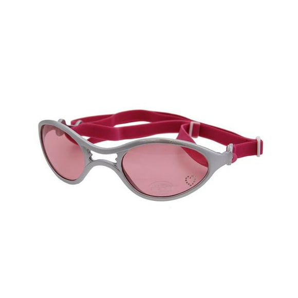 K9 Optix Lunettes de Soleil en Caoutchouc pour Chiens, Monture Argentée & Lentilles Roses - Grand