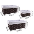 thumbnail image 2 of Chicgrowth Wicker Basket Woven Bin Brown Storage Organizing With Liner Set Of 4, 2 of 7